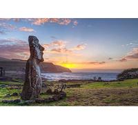GLHUIOZ 500 Pieces Jigsaw Puzzles for Adults Isla De Pascua,Rapa Nui,Easter Island,52x38cm