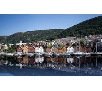 GLHUIOZ 500pc Cute Jigsaw Puzzle - Every Piece is Unique - Challenging Adult Family Fun Game Coast Norway Bergen 52x38cm