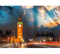 GLHUIOZ 500pc Cute Premium Jigsaw Puzzle - Every Piece is Unique - Challenging Adult Family Fun Game England London Big Ben 52x38cm