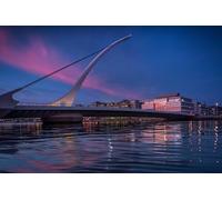 GLHUIOZ 500pc Premium Jigsaw Puzzle - Every Piece is Unique - Challenging Adult Family Fun Game Bridges Marinas Dublin 52x38cm