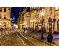 GLHUIOZ Collection Puzzle for Adults and Children - 500 Pieces Ukraine Lviv Street 52x38cm