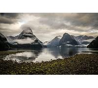GLHUIOZ Impossible Puzzle-1000 Pieces,New Zealand,Milford Sound,75x50cm