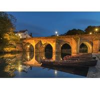 GLHUIOZ Impossible Puzzle-500 Pieces, Multi-Colour England Rivers Bridges Marinas 52x38cm