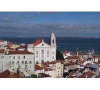 GLHUIOZ Impossible Puzzle-500 Pieces, Portugal Church Alfama Lisbon 52x38cm