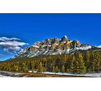GLHUIOZ Jigsaw Puzzle for Adults,1000-Piece,Canada,Alberta,Castle Mountain,75x50cm