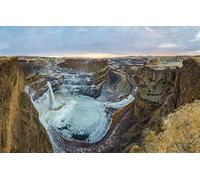 GLHUIOZ Jigsaw Puzzle for Adults 1000 Piece Puzzles for Teenagers Kids Large Family Challenging Games Gifts Home Decor Ice,Palouse Falls,75x50cm