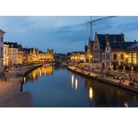 GLHUIOZ Jigsaw Puzzle for Adults, 500-Piece Ghent Belgium Rivers 52x38cm