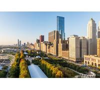 GLHUIOZ Jigsaw Puzzles 1000 pieces for Adults and Children, 10 Years old and up, USA Chicago city 75x50cm