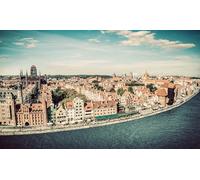 GLHUIOZ Jigsaw Puzzles 1000 Pieces for Adults Difficult Hard Jigsaw Puzzles for Women Men Premium Gdansk Poland Rivers 75x50cm