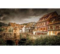 GLHUIOZ Jigsaw Puzzles 1500 Pieces for Adults jigsaw puzzles for adults 1500 Piece Puzzle Educational France Bridges Kaysersberg 87x57cm