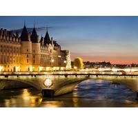 GLHUIOZ Jigsaw Puzzles 500 pieces for Adults and Children, 10 Years old and up, Bridges Paris 52x38cm