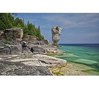 GLHUIOZ Jigsaw Puzzles 500 Pieces for Adults Difficult Hard Jigsaw Puzzles for Women Men Premium Precise Interlocking Lake,Canada,Ontario,Bruce Peninsula National Park,52x38cm