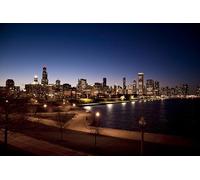 GLHUIOZ Jigsaw Puzzles 500 Pieces for Adults jigsaw puzzles for adults 500 Piece Puzzle Educational Parks USA Chicago 52x38cm