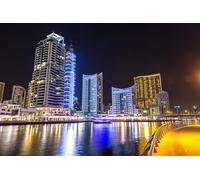 GLHUIOZ Jigsaw Puzzles 500 Pieces for Adults Puzzle Educational Games Home Decoration Puzzle Emirates UAE Dubai Rivers 52x38cm