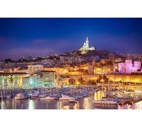 GLHUIOZ Jigsaw Puzzles for Adults 1000 Piece Landscape Jigsaw Puzzles for Adults Gifts Marseille France Marinas 75x50cm