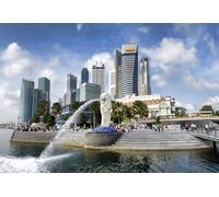 GLHUIOZ Jigsaw Puzzles for Adults - 1000 Piece Puzzle for Kids - Singapore Fountains Merlion Park 75x50cm