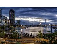 GLHUIOZ jigsaw puzzles for adults 1000 | puzzle | jigsaws 1000 pieces for adults | Melbourne Australia Marinas Bridges 75x50cm
