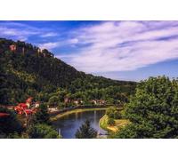 GLHUIOZ Jigsaw Puzzles for Adults 1000 Puzzles for Adults 1000 Pieces Puzzle 1000 Pieces 1000 Piece Jigsaw Puzzles Germany Rivers Koenigstein Elba 75x50cm