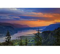 GLHUIOZ Jigsaw Puzzles for Adults 1500 Piece for Adults Gifts,Oregon,USA,Columbia River,Crown Point,87x57cm