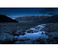 GLHUIOZ Jigsaw Puzzles for Adults 1500 Piece Mountain River,Southern Alps,87x57cm