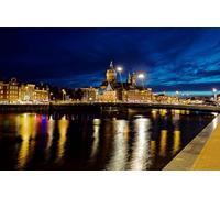 GLHUIOZ Jigsaw Puzzles for Adults 1500 Pieces jigsaw Landscape Puzzles for Adults Women Men Gifts Challenging Game Netherlands Amsterdam Rivers Bridges 87x57cm