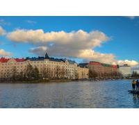 GLHUIOZ Jigsaw Puzzles for Adults 1500 Pieces Landscape Jigsaw Puzzles for Adult Kids Challenging Game Finland Helsinki Rivers Marinas 87x57cm