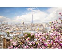 GLHUIOZ jigsaw puzzles for adults 1500 - puzzle | jigsaws 1500 pieces for adults France Flowering Paris Eiffel 87x57cm