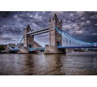 GLHUIOZ Jigsaw puzzles for adults 500 piece jigsaw puzzles for adults Challenging Game England Rivers Bridges London 52x38cm