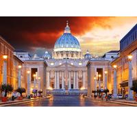 GLHUIOZ Jigsaw Puzzles for Adults 500 Piece Jigsaw Puzzles for Adults Puzzle 500 Pieces Jigsaws Gifts Italy Rome Temples Vatican 52x38cm