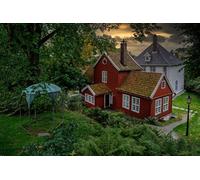 GLHUIOZ Jigsaw Puzzles for Adults 500 Piece Jigsaws 500 Pieces for Adults Gifts Norway Bergen Museum 52x38cm