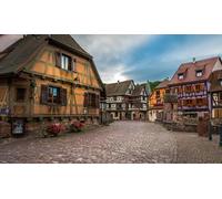 GLHUIOZ Jigsaw Puzzles for Adults 500 Piece Landscape Jigsaw Puzzles for Adults Gifts France Kaysersberg Street 52x38cm