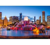 GLHUIOZ Jigsaw Puzzles for Adults 500 Piece,Puzzles Family Games DIY Gift Home Wall Decor USA Fountains Buckingham fountain 52x38cm