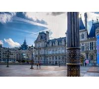 GLHUIOZ Jigsaw Puzzles for Adults 500 Pieces Landscape Jigsaw Puzzles for Adult Kids Challenging Game France Paris Town 52x38cm