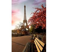 GLHUIOZ Jigsaws 1500 pieces for adults - 1500 piece jigsaw puzzles for adults is ideal as a gift for the whole family and the jigsaw puzzle France Paris Eiffel Sakura 87x57cm