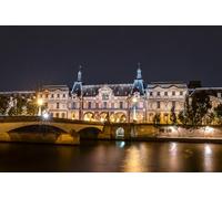 GLHUIOZ Jigsaws 500 pieces for adults - 500 piece jigsaw puzzles for adults is ideal as a gift for the whole family and the jigsaw puzzle Bridges Louvre Paris 52x38cm