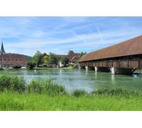 GLHUIOZ Jigsaws 500 pieces for adults - 500 piece jigsaw puzzles for adults is ideal as a gift for the whole family and the jigsaw puzzle Switzerland Rivers Bridges 52x38cm