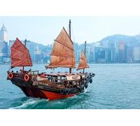 GLHUIOZ Jigsaws 500 Pieces for Adults - Puzzles for Adults | Adult Puzzles Hong Kong Sea Motorboat China 52x38cm
