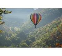 GLHUIOZ Personalised Jigsaw Photo Custom Jigsaw Puzzle 1500 pc Wooden Puzzle Personalized Gift Hot Air Balloon,France,Flight,Aerostat 87x57cm