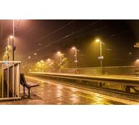 GLHUIOZ Personalised Jigsaw Photo Custom Jigsaw Puzzle 500 pc Wooden Puzzle Personalized Gift Australia Railroads Rain Melbourne 52x38cm