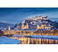 GLHUIOZ Personalised Jigsaw Photo Custom Jigsaw Puzzle 500 pc Wooden Puzzle Personalized Gift Castle,Austria,Fortress,Palaces,52x38cm