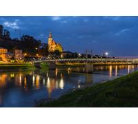 GLHUIOZ Personalised Photo Jigsaw Puzzle Custom Wooden Puzzles from Photos Pictures 1000 Pieces for Adults Austria Salzburg Rivers Bridges 75x50cm