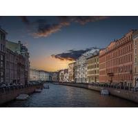 GLHUIOZ Personalised Wooden Jigsaw Puzzles 1000 Piece for Adults from Photo Custom - Design Your Own Picture Gifts Petersburg Russia Rivers 75x50cm