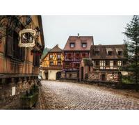 GLHUIOZ Puzzle from Photo Custom Jigsaw Puzzle Unique Birthday Present Suitable for Children Family and Friends Personalized Puzzle-500piece-Wooden France Kaysersberg 52x38cm