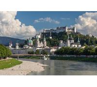 GLHUIOZ Puzzle from Photo Custom Jigsaw Puzzle Unique Birthday Present Suitable for Children Family and Friends Personalized Puzzle-500piece-Wooden Austria Salzburg Rivers Bridges 52x38cm