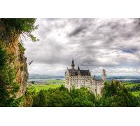 GLHUIOZ Puzzle from Photo Custom Jigsaw Puzzle Unique Birthday Present Suitable Personalized Puzzle-500piece-Wooden,Germany,Castle,Bavaria,Neuschwanstein,Southwest,52x38cm