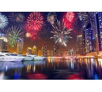 GLHUIOZ Puzzles for Adults 500 Pieces Wooden Puzzle Artwork Puzzle Wall Decoration Unique Birthda Gifts Dubai Emirates UAE 52x38cm