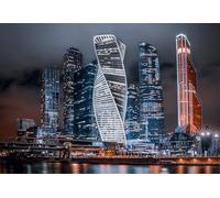 GLHUIOZ Puzzles Jigsaw from Photos 1000 Pieces for Adults Teen,Personalised Puzzle Moscow Russia City 75x50cm