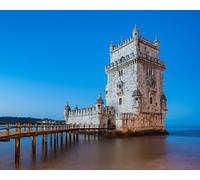 GLHUIOZ Wooden Jigsaw Puzzle, Best Gift for Adults and Kids, Unique Shape Jigsaw Pieces, Portugal Lisbon Belem Tower 52x38cm