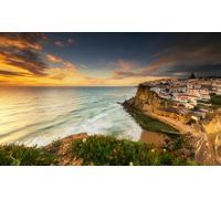 GLHUIOZ Wooden Jigsaw Puzzle, Best Gift for Adults and Kids, Unique Shape Jigsaw Pieces, Sintra Portugal Coast 75x50cm