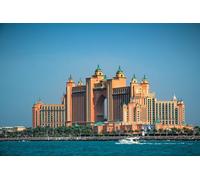 GLHUIOZ Wooden Puzzle for Adults and Kids, 500 Piece Jigsaw Puzzle Emirates UAE Dubai Waterfront 52x38cm